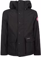 Canada Goose Lockeport Solid Black Hooded Drawstring Jacket for Men. CG2429-M4961 Canada Goose Lockeport Solid Black Hooded Drawstring Jacket for Men. CG2429-M4961