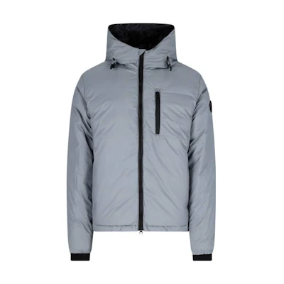 Canada Goose Lodge Black Label Lightweight Hooded Down Jacket Unisex - Grey 5078MB-444