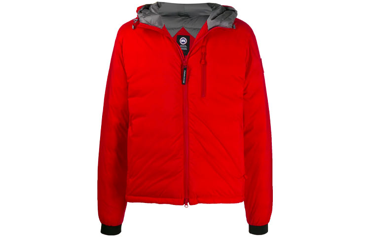 Canada Goose Lodge FW21 Red Lightweight Hooded Down Jacket 5078M3-111