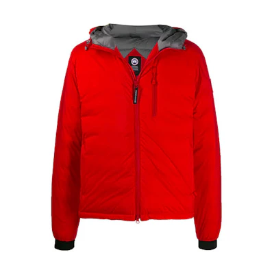 Canada Goose Lodge FW21 Red Lightweight Hooded Down Jacket 5078M3-111