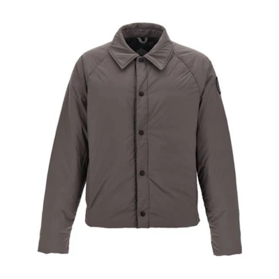 Canada Goose Lodge Gray Single-Breasted Jacket for Men with Collar 2755MB51-811