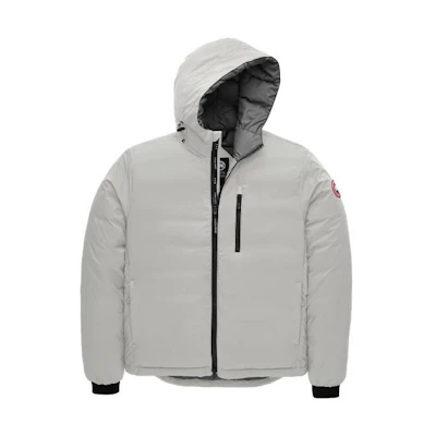 Canada Goose Lodge Silver Grey Lightweight Hooded Down Jacket Unisex Red Label. 5078M-200