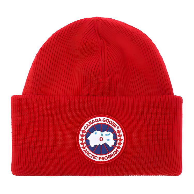 Canada Goose Logo Knit Warm Wool Beanie Hat Multicolor for Men 6936M