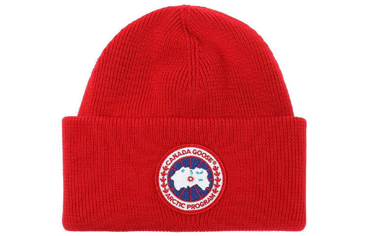 Order Canada Goose Logo Knit Warm Wool Beanie Hat Multicolor for Men 6936M