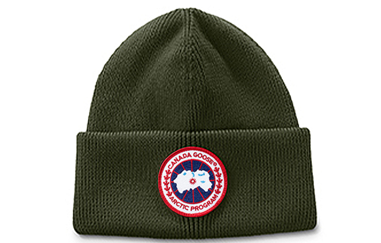 Purchase Canada Goose Logo Knit Warm Wool Beanie Hat Multicolor for Men 6936M
