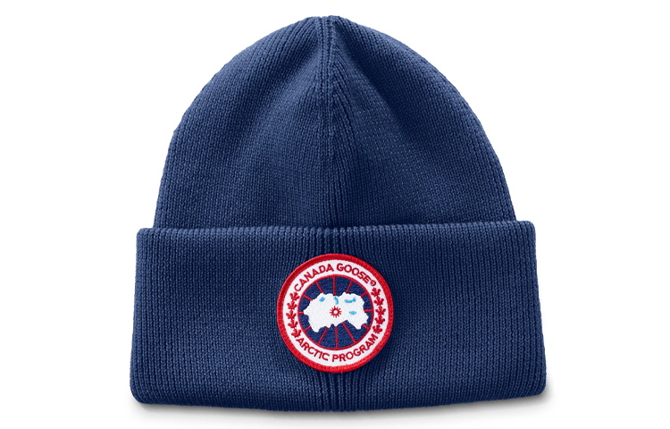 Details for Canada Goose Logo Knit Warm Wool Beanie Hat Multicolor for Men 6936M