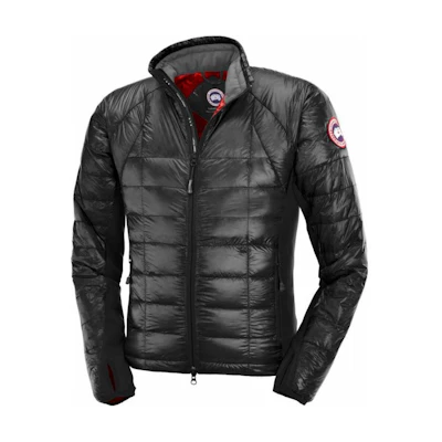 Canada Goose Logo Stand Collar Down Jacket Black Winter Coat 2701M-554