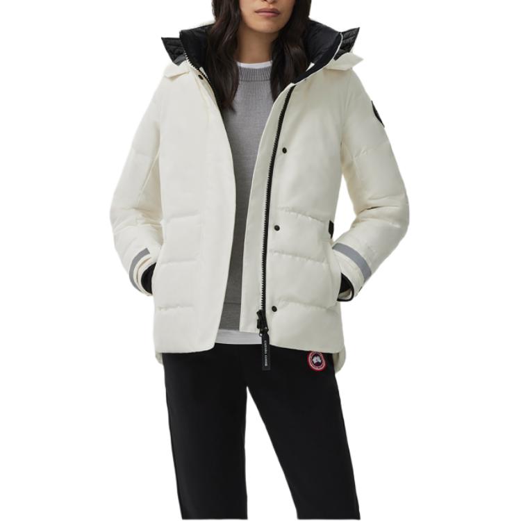 Order 加拿大鵝Lyndale FW24黑標可拆帽羽絨外套女款白色 3824WB-433