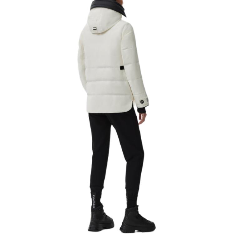 Lookbook 加拿大鵝Lyndale FW24黑標可拆帽羽絨外套女款白色 3824WB-433