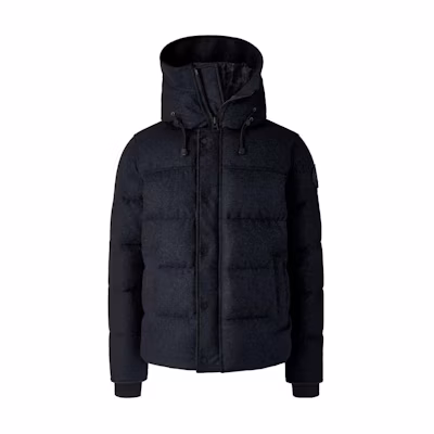 Canada Goose MacMillan FW22 Black Label Wool Waterproof Down Jacket Navy Mix Mens. 3804M1-1161
