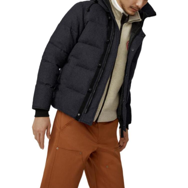 Canada Goose MacMillan FW22 Black Label Wool Waterproof Down Jacket Navy Mix Mens. 3804M1-1161 圖 5