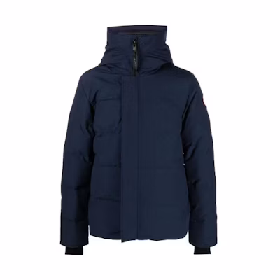 Canada Goose MacMillan FW22 Navy Blue Logo Puffer Jacket Men’s Short Parka Coat. 2080M-63