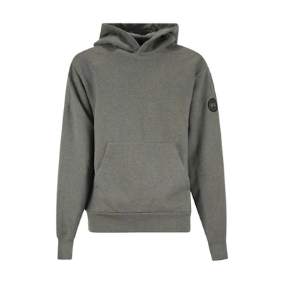 Canada Goose Men’s Oversized Hoodie Grey - Solid Color Long Sleeve Pullover 7480M-B717