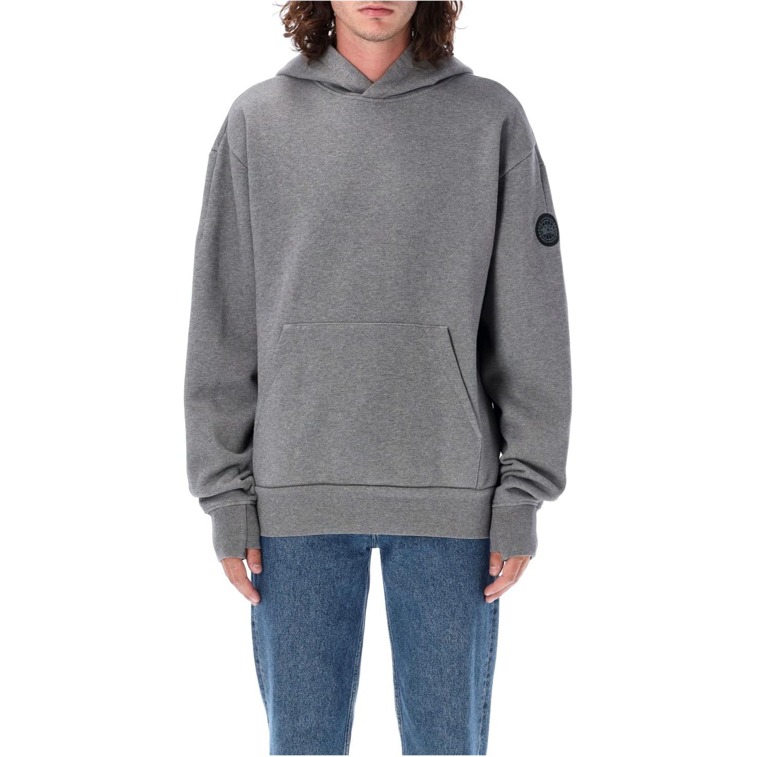 Canada Goose Men’s Oversized Hoodie Grey - Solid Color Long Sleeve Pullover 7480M-B717 圖 2