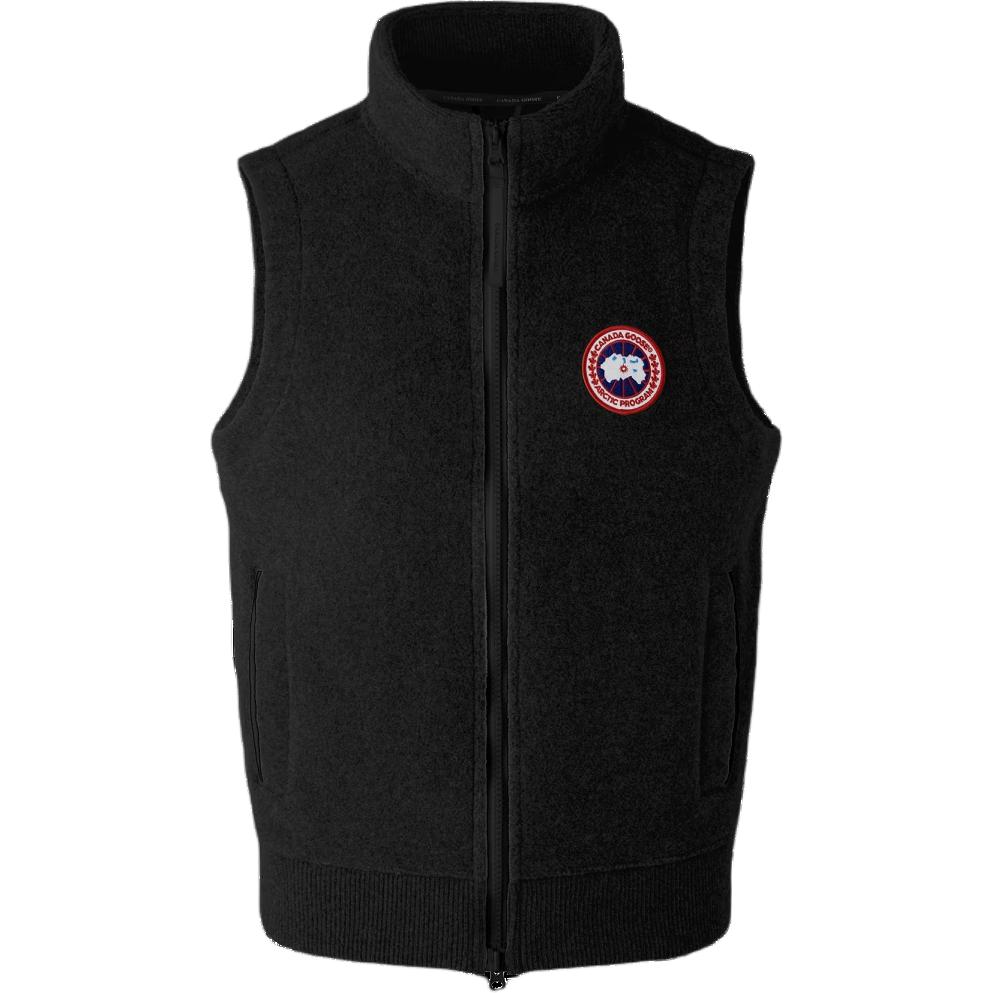 Canada Goose Mersey FW22 Black Windproof Thermal Wool Fleece Vest Unisex. 7052M-61