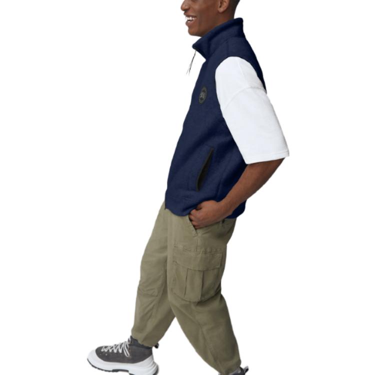 Canada Goose Mersey Logo Stand Collar Fleece Vest  Ocean Blue. 7052MB-63 圖 5