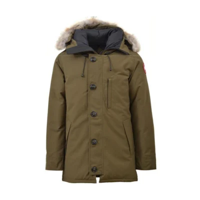 Canada Goose Mid-Length Hooded Down Jacket Military Green 3426M49