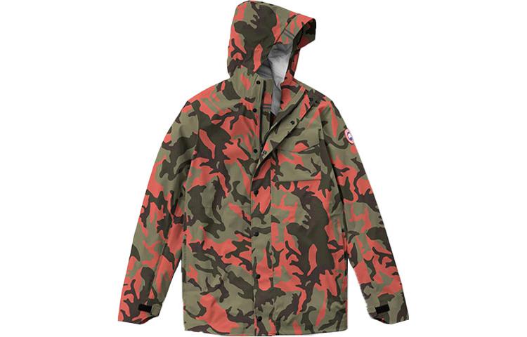 Canada Goose Nanaimo Logo Long Sleeve Camo Rain Jacket Men’s Firebud Camo 5608MP-476
