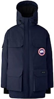 Canada Goose Navy Blue Hooded Multi-Pocket High-Neck Coat 2051M-63 Canada Goose Navy Blue Hooded Multi-Pocket High-Neck Coat 2051M-63
