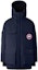 Buy Canada Goose Navy Blue Hooded Multi-Pocket High-Neck Coat 2051M-63