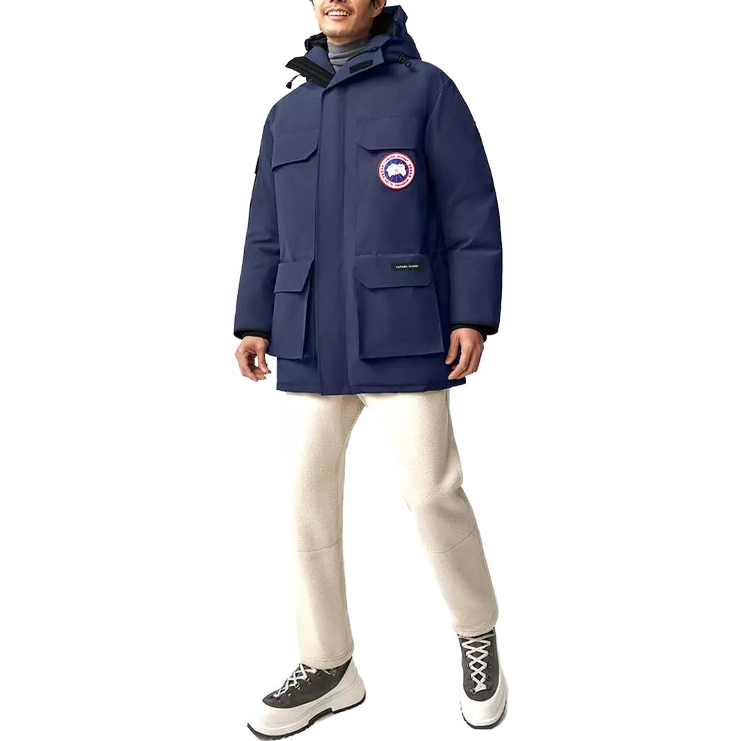 Lookbook Canada Goose Navy Blue Hooded Multi-Pocket High-Neck Coat 2051M-63