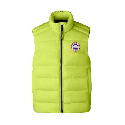 Canada Goose Peak Crofton Aurora Green Logo Down Vest for Men. 2229M2-179