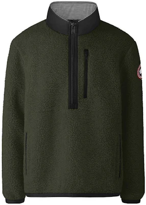 Canada Goose Pullover Half-Zip Sweatshirt Warna Blok Hijau Militer 7053M1-49 Buy Canada Goose Pullover Half-Zip Sweatshirt Warna Blok Hijau Militer 7053M1-49