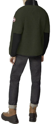 Canada Goose Pullover Half-Zip Sweatshirt Warna Blok Hijau Militer 7053M1-49 Shop Canada Goose Pullover Half-Zip Sweatshirt Warna Blok Hijau Militer 7053M1-49