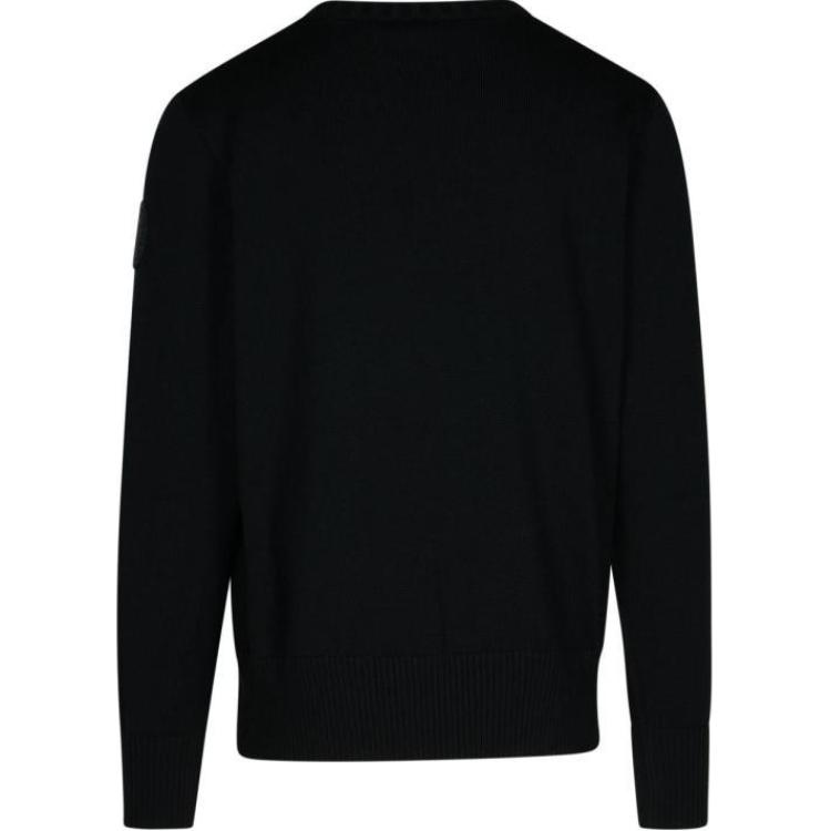 Lookbook カナダグース ロッソー ソリッドクルーネックスリムフィットセーター ブラック 7091M-61