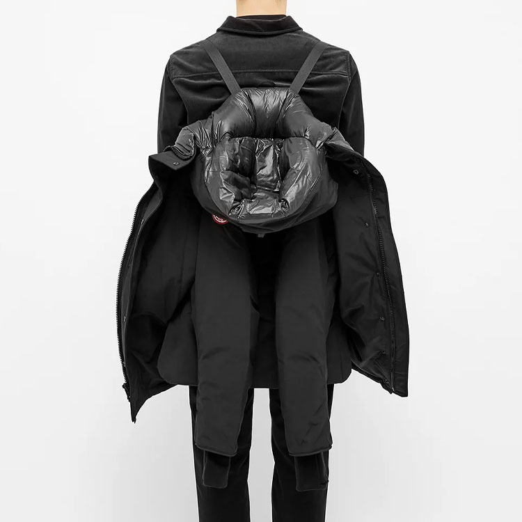 Canada Goose Sanford Black Hoodie Down Jacket Unisex Red Label 3400M-61 圖 5