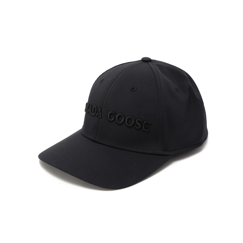 Canada Goose Signature Embroidered New Tech Polyester Unisex Cap Black. 5482U-61