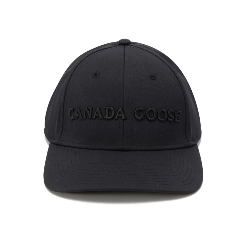 Shop Canada Goose Signature Embroidered New Tech Polyester Unisex Cap Black. 5482U-61