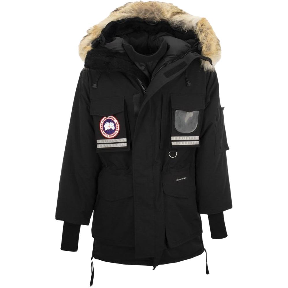 Buy 加拿大鹅 Snow Mantra 红标连帽派克黑色男女羽绒服 9501M-61