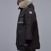 Purchase Canada Goose Snow Mantra 紅標連帽羽絨外套 黑色男女款袍 9501M-61