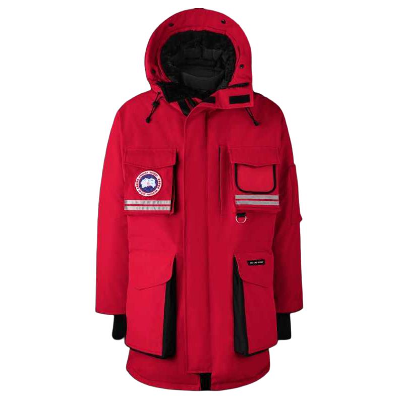Canada Goose Snow Mantra Red Logo Parka Winter Down Jacket Red Unisex 9501M-11