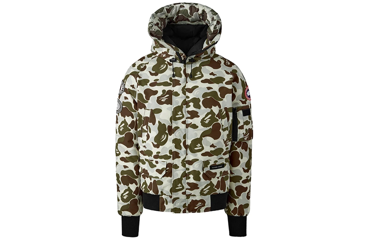 Canada Goose Snow Mountain Camo Down Jacket Unisex Hooded Trim Style. 7999MBC-1119