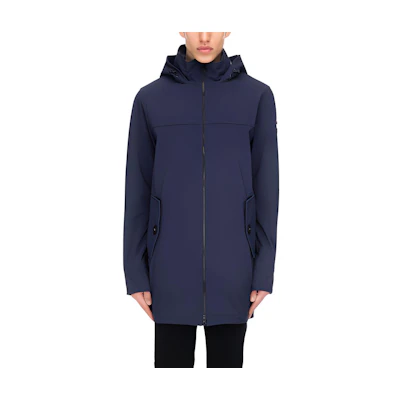 Canada Goose Solid Color Navy Blue Zip-Up Hoodie Jacket for Men 2412M