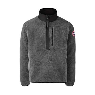 Canada Goose Solid Gray Half-Zip Stand Collar Jacket 7053M-211