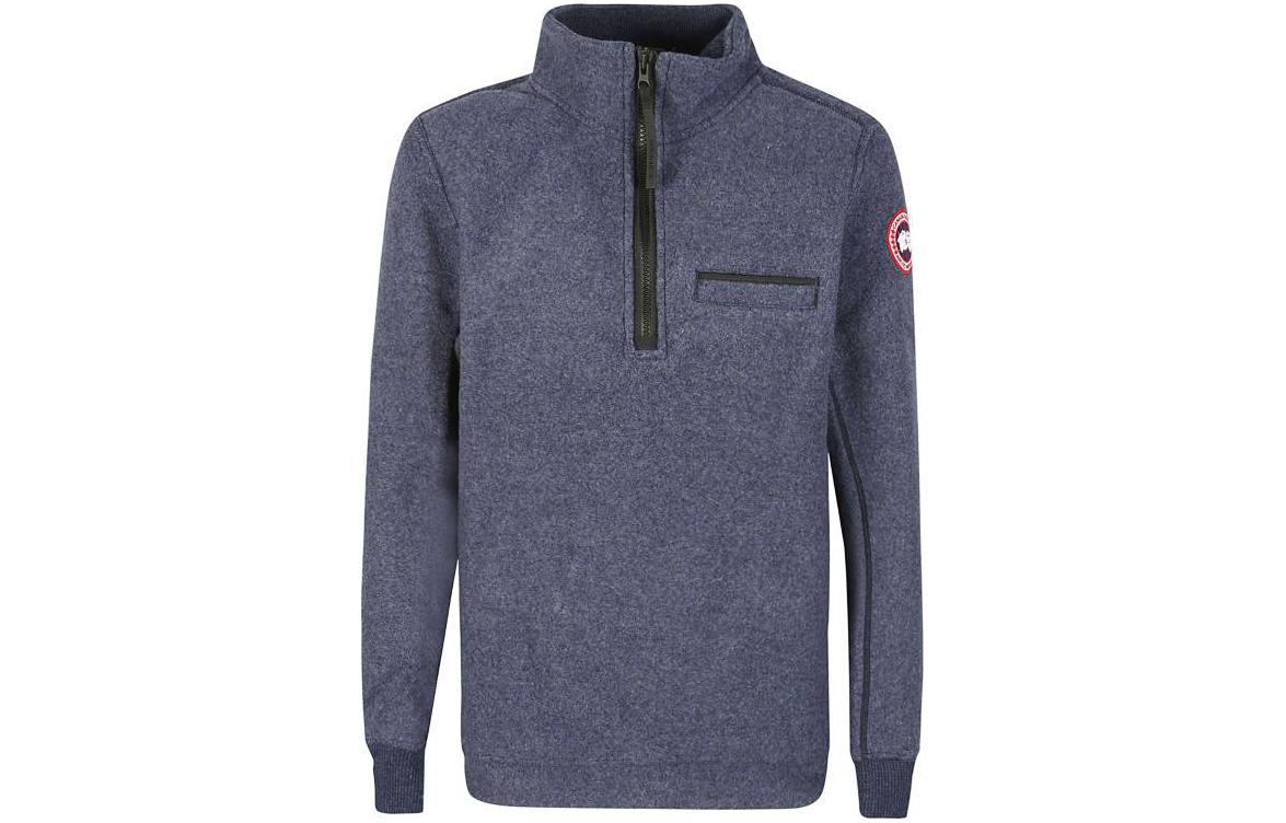 Canada Goose Solid Half-Zip Mock Neck Sweatshirt Navy Blue 7055M-4763
