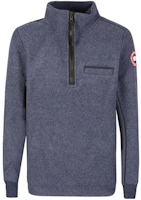 Canada Goose Solid Half-Zip Mock Neck Sweatshirt Navy Blue 7055M-4763 Canada Goose Solid Half-Zip Mock Neck Sweatshirt Navy Blue 7055M-4763