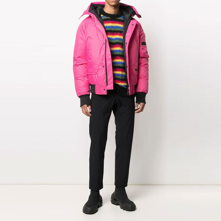 Purchase Canada Goose SS21 Pink Hooded Classic Bomber Jacket Unisex. 7999USMU-121