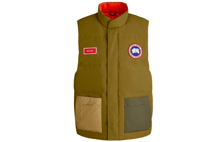 Order Canada Goose SS21 Red Label Retro Yellow Sleeveless Down Vest Unisex 4154URD-1104