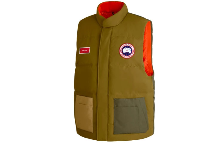 Shop Canada Goose SS21 Red Label Retro Yellow Sleeveless Down Vest Unisex 4154URD-1104