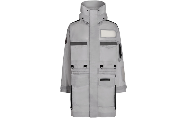 Buy 加拿大鹅 SS21 Resolute 男士灰色标志印花夹克 3591MX-291