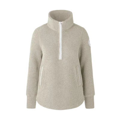 Canada Goose SS22 Severn High-Neck Zip Pullover Sweater Jacket Unisex Mist Grey 7101W1-961