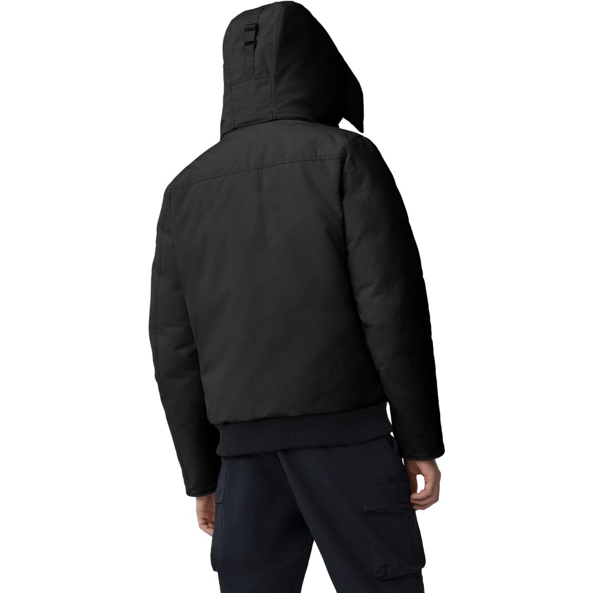 Shop Canada Goose SS23 黑色可拆帽羽绒服带标志 2055MB-61