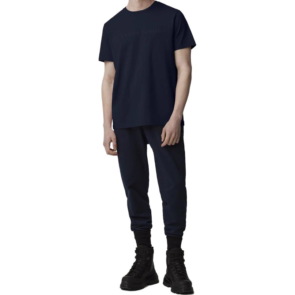 Shop Canada Goose SS23 Emersen Camiseta Cuello Redondo Ajuste Holgado Azul 1420M-63