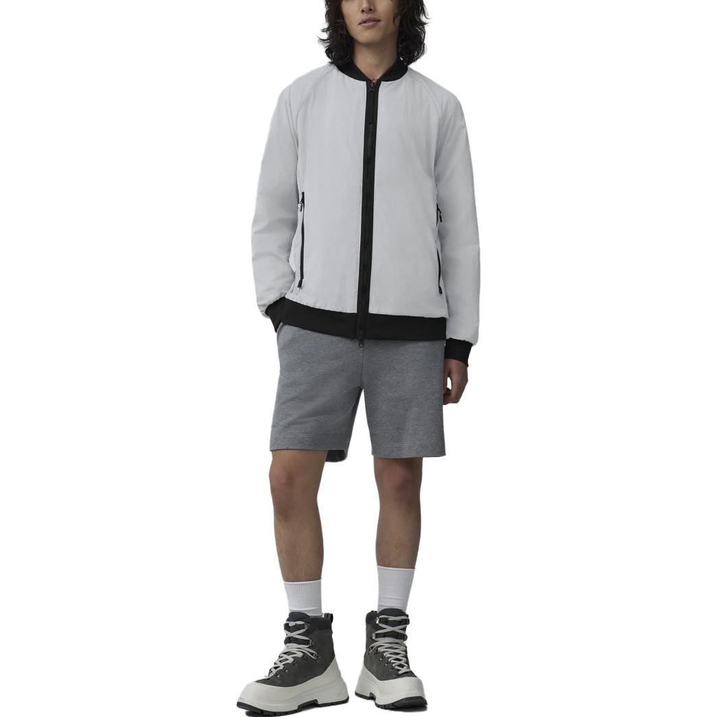 Shop Canada Goose SS23 Faber 配色棒球領拉鍊外套 銀樺色 男款 2441MB-200