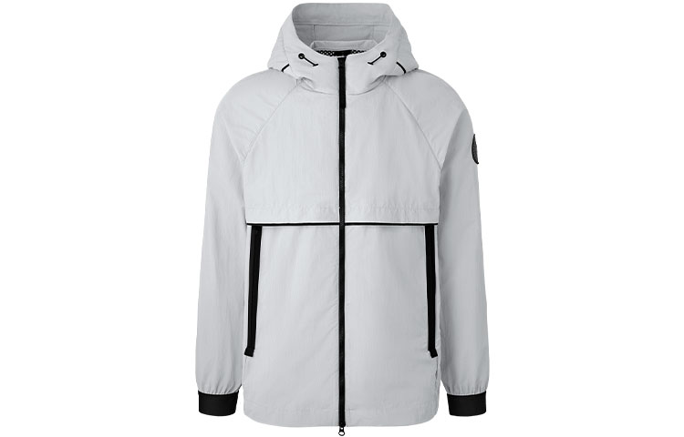 Canada Goose SS23 Faber Solid Zip Hoodie Jacket Men’s Silver Birch Gray 2440MB-200