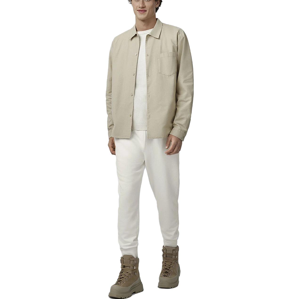 Lookbook カナダグース SS23 ヒューマンネイチャー ドローストリング付きホワイトジョガーパンツ 7402M2H-99